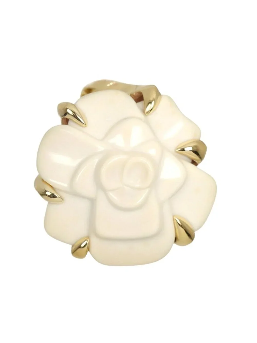 Chanel Camellia Pendant Top Cashoron 18k YG Yellow Gold